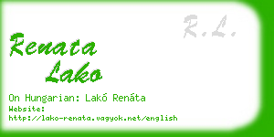 renata lako business card