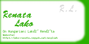 renata lako business card